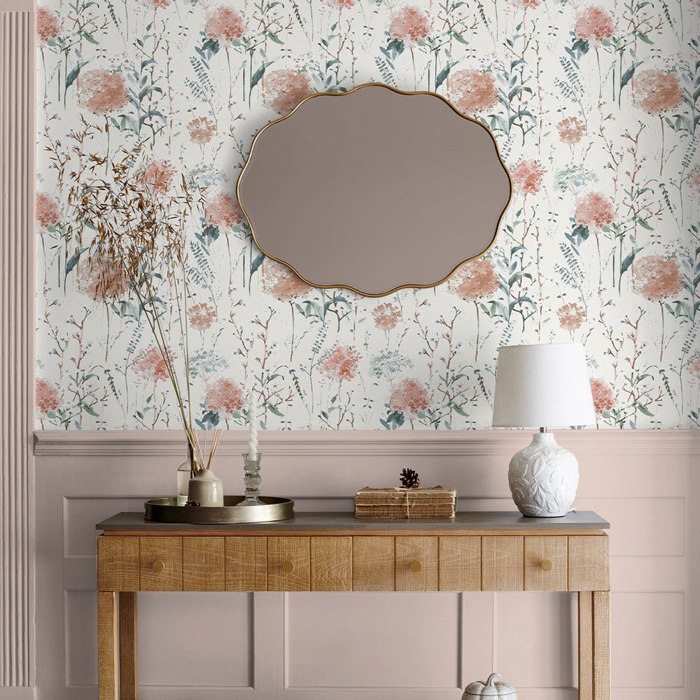 Pallington Bloom Wallpaper - Plaster Pink - Laura Ashley - 130104 - Premier Wallcovering
