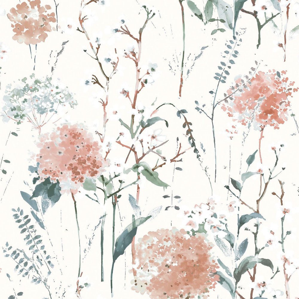 Pallington Bloom Wallpaper - Plaster Pink - Laura Ashley - 130104 - Premier Wallcovering