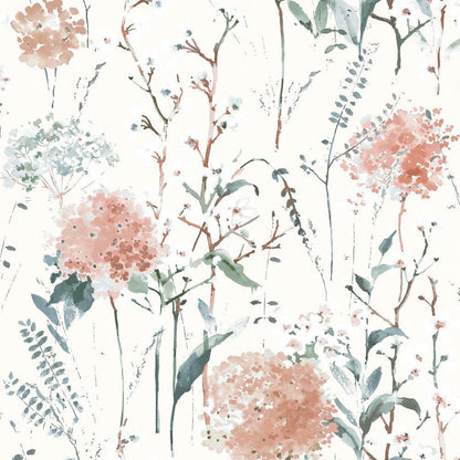 Pallington Bloom Wallpaper - Plaster Pink - Laura Ashley - 130104 - Premier Wallcovering
