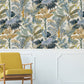 Palm Grove Wallpaper - Ecru and Blue - Josephine Munsey - JMW-101311 - Premier Wallcovering