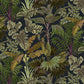Palm Grove Wallpaper - Midnight and Green - Josephine Munsey - JMW-101321 - Premier Wallcovering