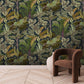 Palm Grove Wallpaper - Midnight and Green - Josephine Munsey - JMW-101321 - Premier Wallcovering