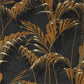 Palm House Wallpaper - Charcoal/Gold - Sanderson - DGLW216641