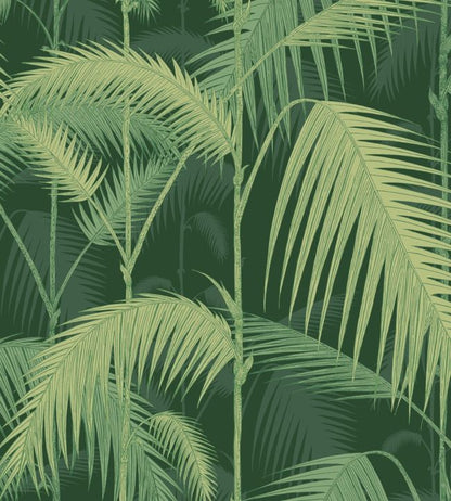 Palm Jungle Icons Wallpaper - Forest Green - 112/1003 - Cole & Son - Premier Wallcovering