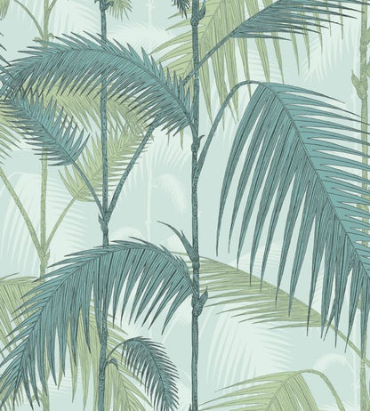 Palm Jungle Icons Wallpaper - Seafoam - 112/1001 - Cole & Son - Premier Wallcovering