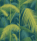 Palm Jungle Icons Wallpaper - Petrol & Lime - 112/1002 - Cole & Son - Premier Wallcovering