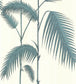 Palm Leaves Wallpaper - Teal on White - 66/2012 - Cole & Son - Premier Wallcovering
