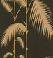 Palm Leaves Wallpaper - Gold on Charcoal - 66/2014 - Cole & Son - Premier Wallcovering