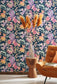 Palm Springs California Wallpaper - Indigo And Peche - Casadeco - 88806565 - Premier Wallcovering