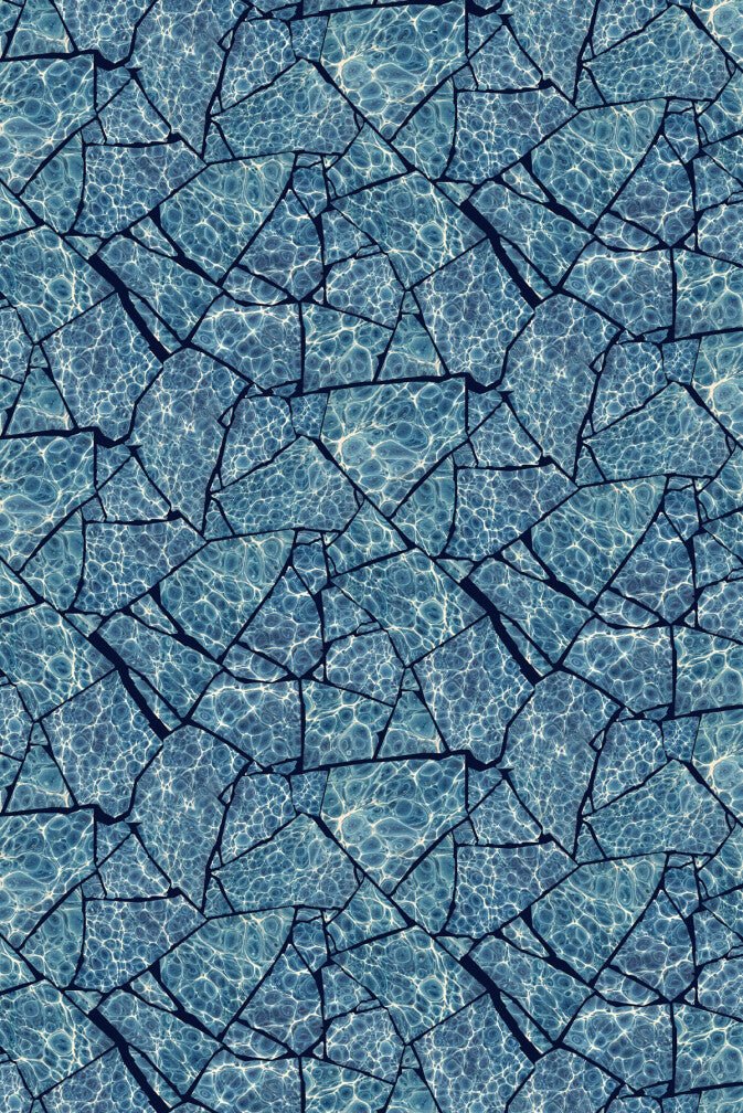 Palm Springs Foil Wallpaper - Original - Timorous Beasties - FOIL/CRKM/BLU/01 - Premier Wallcovering