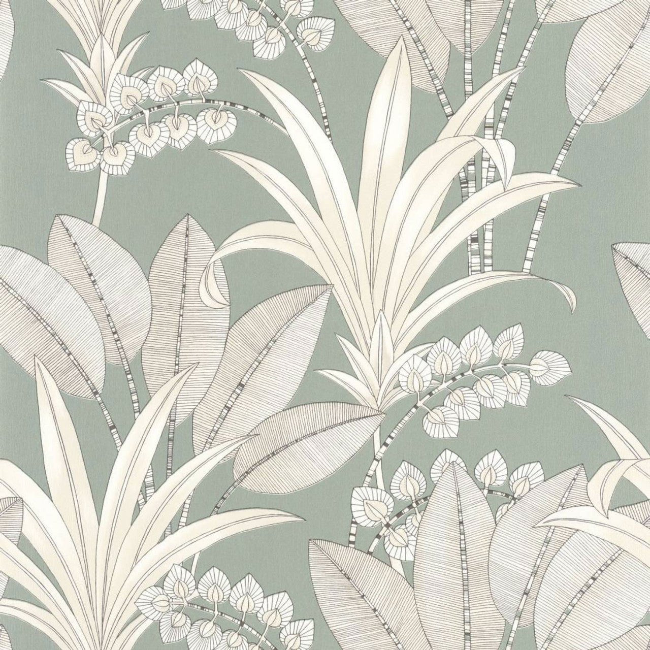 Palma Nicaragua Wallpaper - Vert Amande - Casadeco - 86417272 - Premier Wallcovering