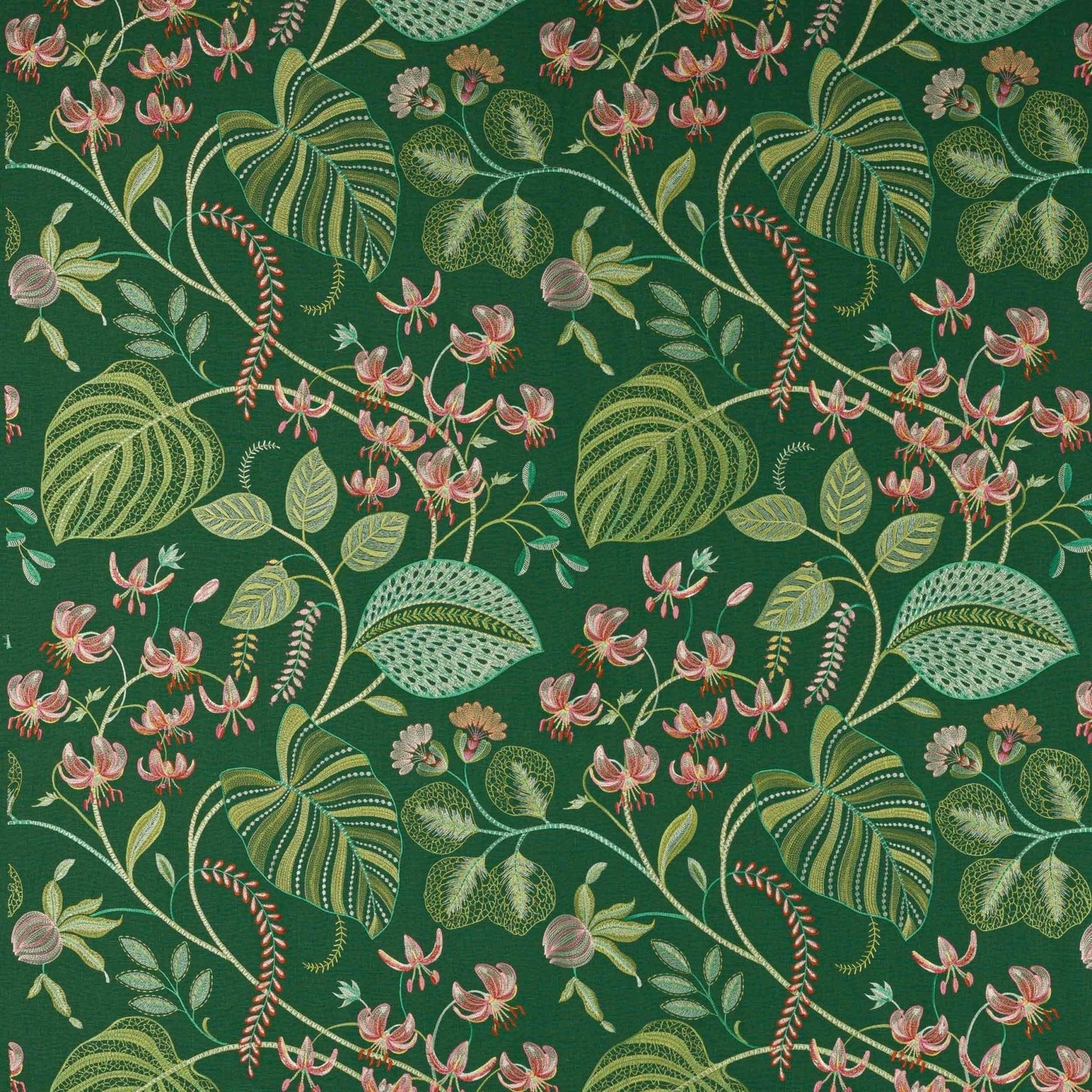 Palmaria Fabric - Emeraude - Manuel Canovas - M4124-02 - Premier Wallcovering