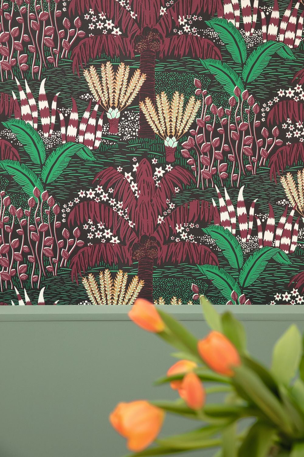 Palmeraie Wallpaper - Bordeaux - Caselio - 103699080