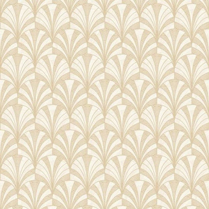 Palmette 1930 Wallpaper - Beige - Casadeco - 85731202 - Premier Wallcovering