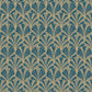 Palmette 1930 Wallpaper - Bleu - Casadeco - 85736313 - Premier Wallcovering