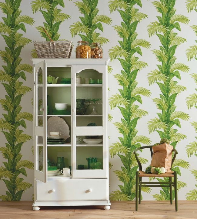 Palmetto Wallpaper - Green - Nina Campbell - NCW4274 - 01 - Premier Wallcovering