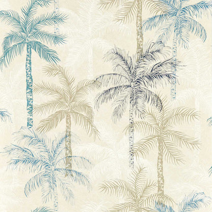 Palmyra Wallpaper - Denim - Clarke & Clarke - W0189/01 - Premier Wallcovering