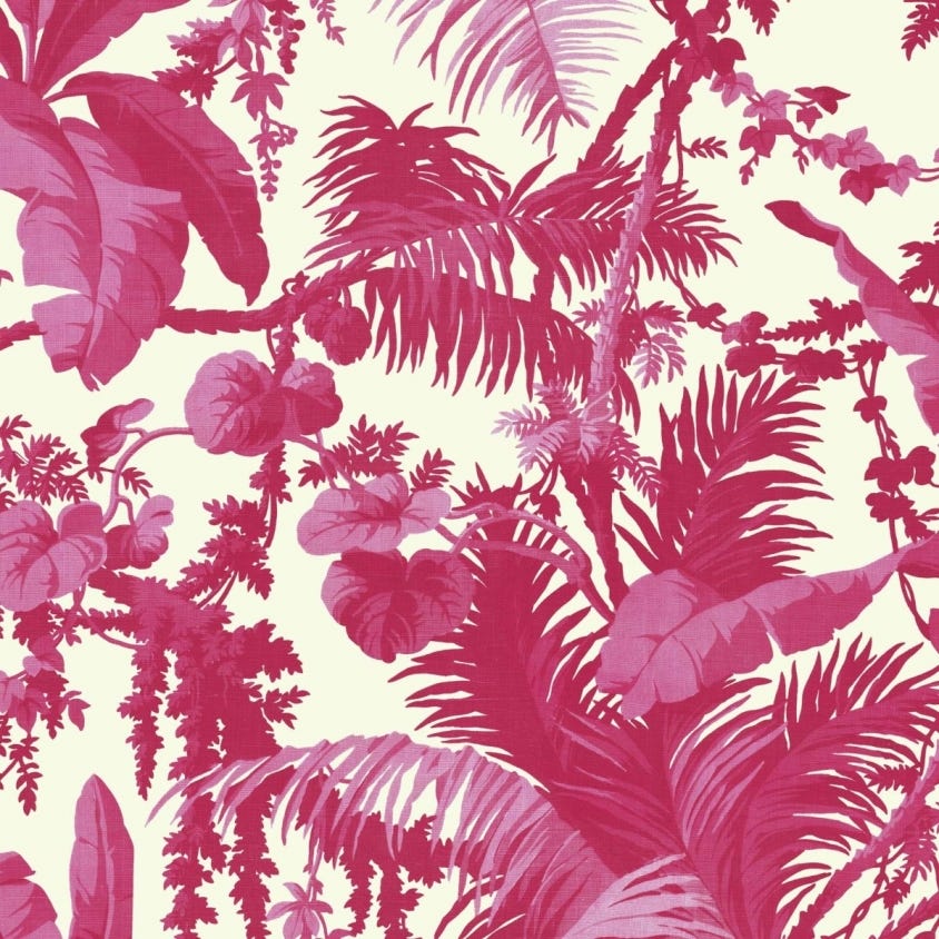 Pampas Wallpaper - Off-White & Azalea - House of Hackney - 1-WA-PAM-DI-AZA-XXX
