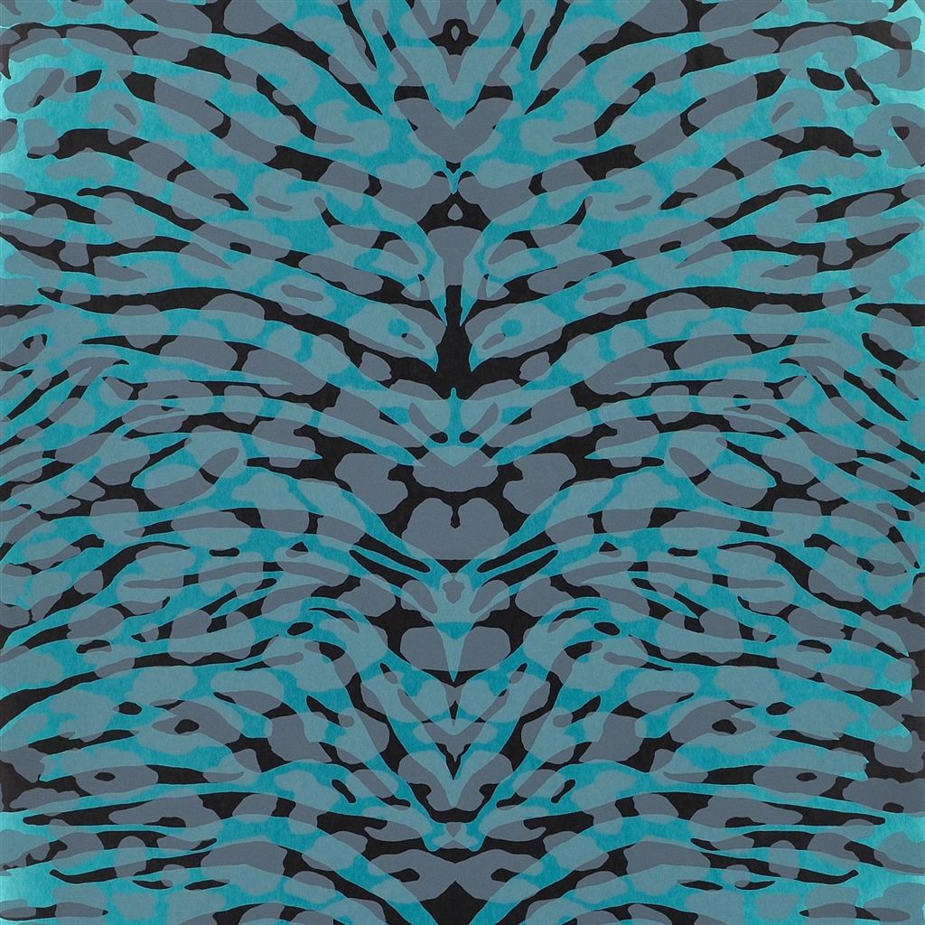 Pantigre Wallpaper - Turquoise - Christian Lacroix - PCL665/02 - Premier Wallcovering