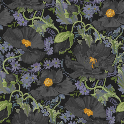 Papavera Wallpaper - Noir - House of Hackney - 1-WA-PAV-DI-NOI-XXX