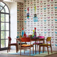 Papilio Wallpaper - Flamingo / Papaya / Olive - HAMA111079 - Harlequin - Premier Wallcovering