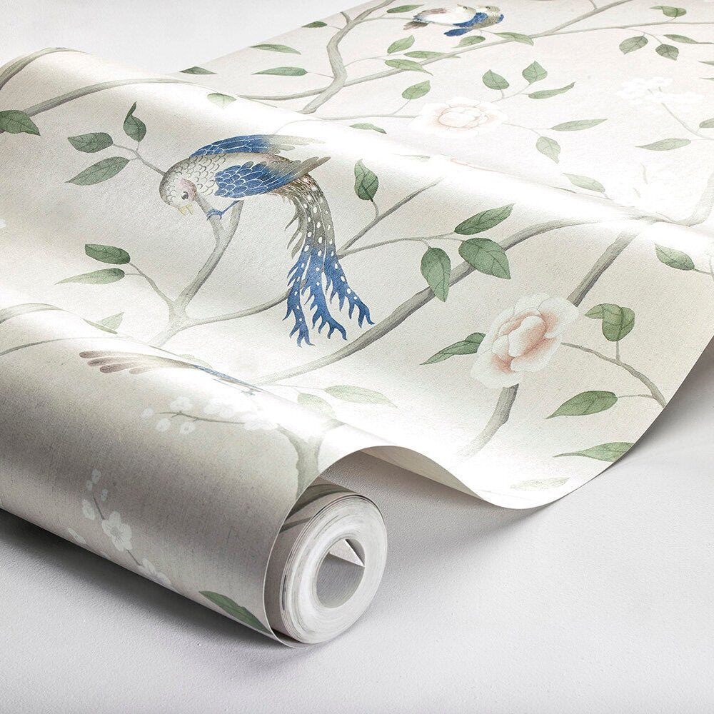 Paradise Birds Wallpaper - Cream - Boråstapeter - 4270 - Premier Wallcovering