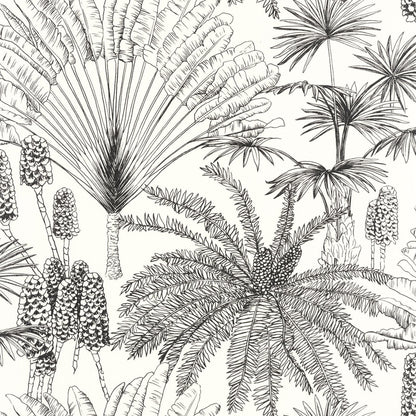 Paradisia Wallpaper - Blanc Noir - Caselio - 104330956