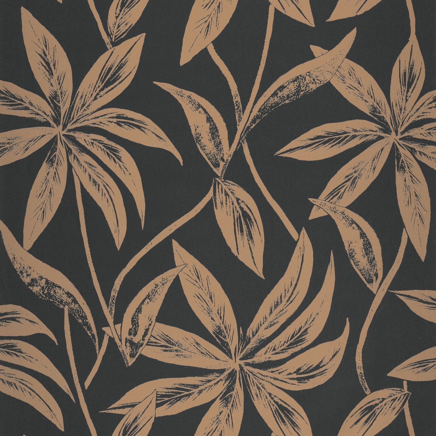 Paradisio Wallpaper - Noir Cuivre - Caselio - 103709050