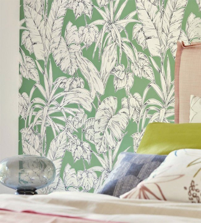 Parlour Palm Wallpaper - Gecko - NZAW112024 - Scion