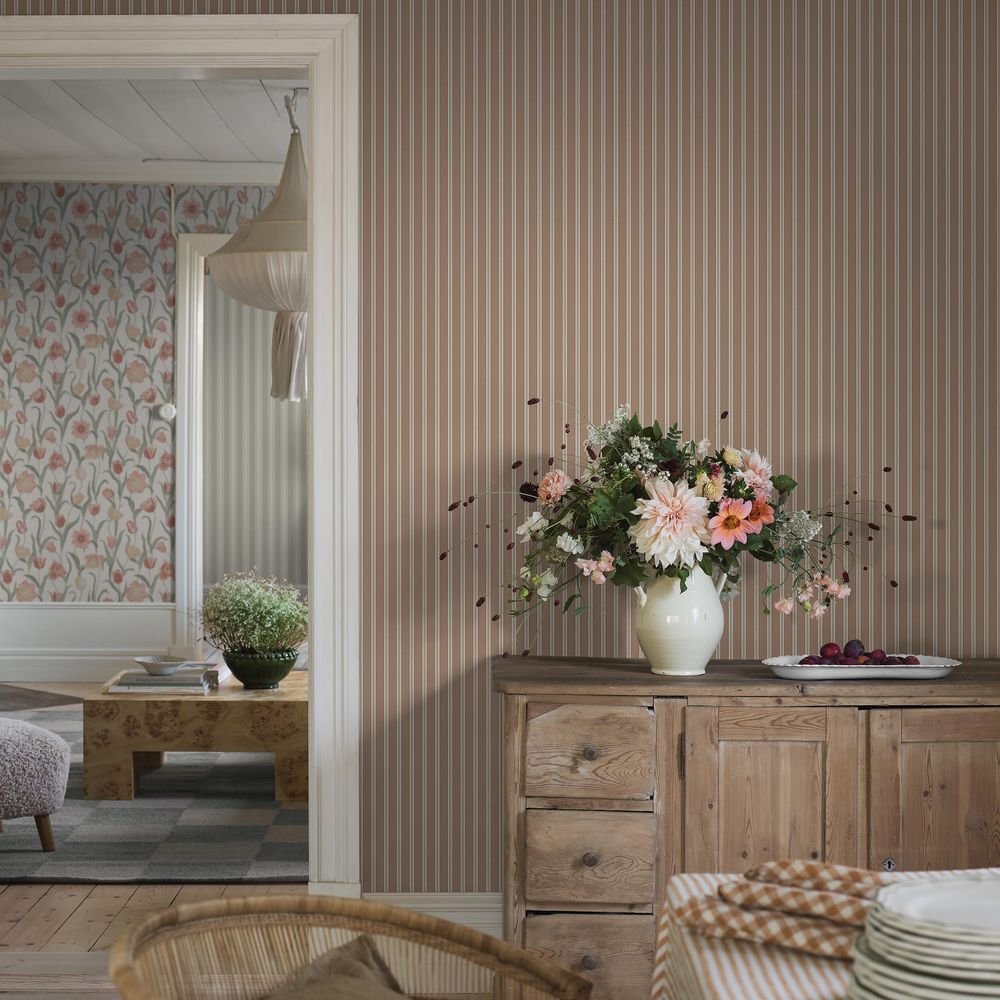 Parlrand Wallpaper - Terracotta - Boråstapeter - 6982 - Premier Wallcovering