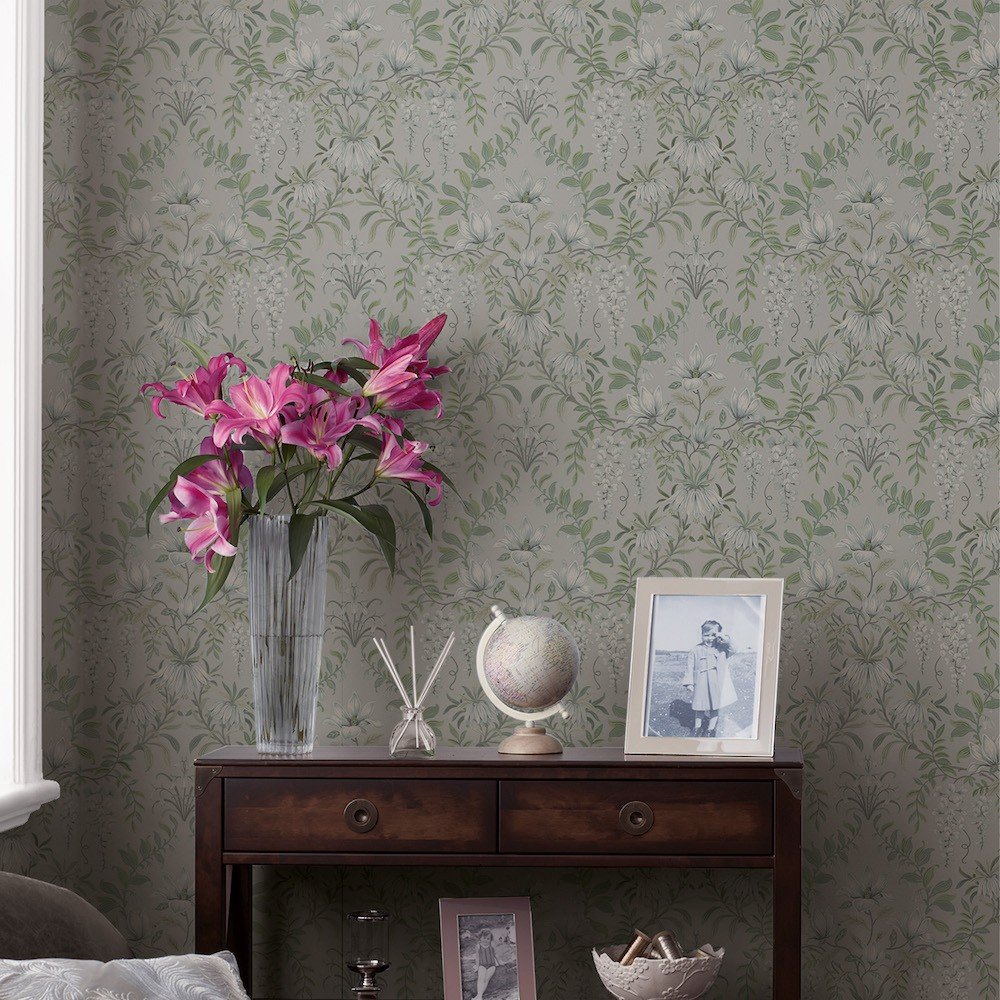 Parterre Wallpaper - Sage - Laura Ashley - 113406 - Premier Wallcovering