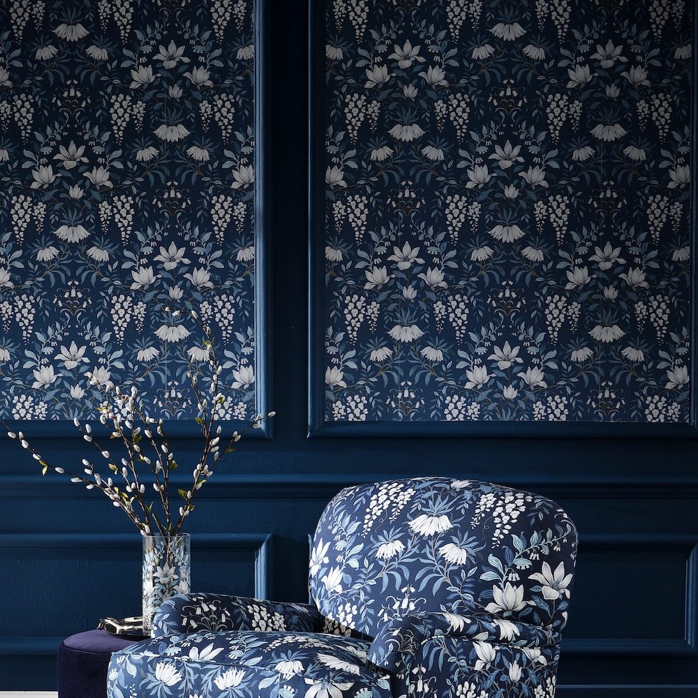 Parterre Wallpaper - Dark Seaspray - Laura Ashley - 113404 - Premier Wallcovering
