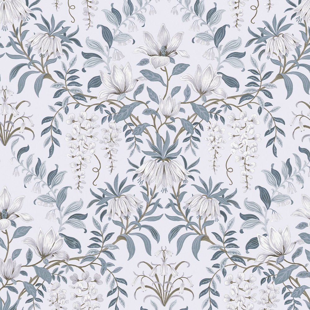 Parterre Wallpaper - Off White/Seaspray - Laura Ashley - 113405 - Premier Wallcovering