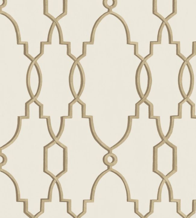 Parterre Wallpaper - Metallic Antique Gold on White - 99/2010 - Cole & Son - Premier Wallcovering