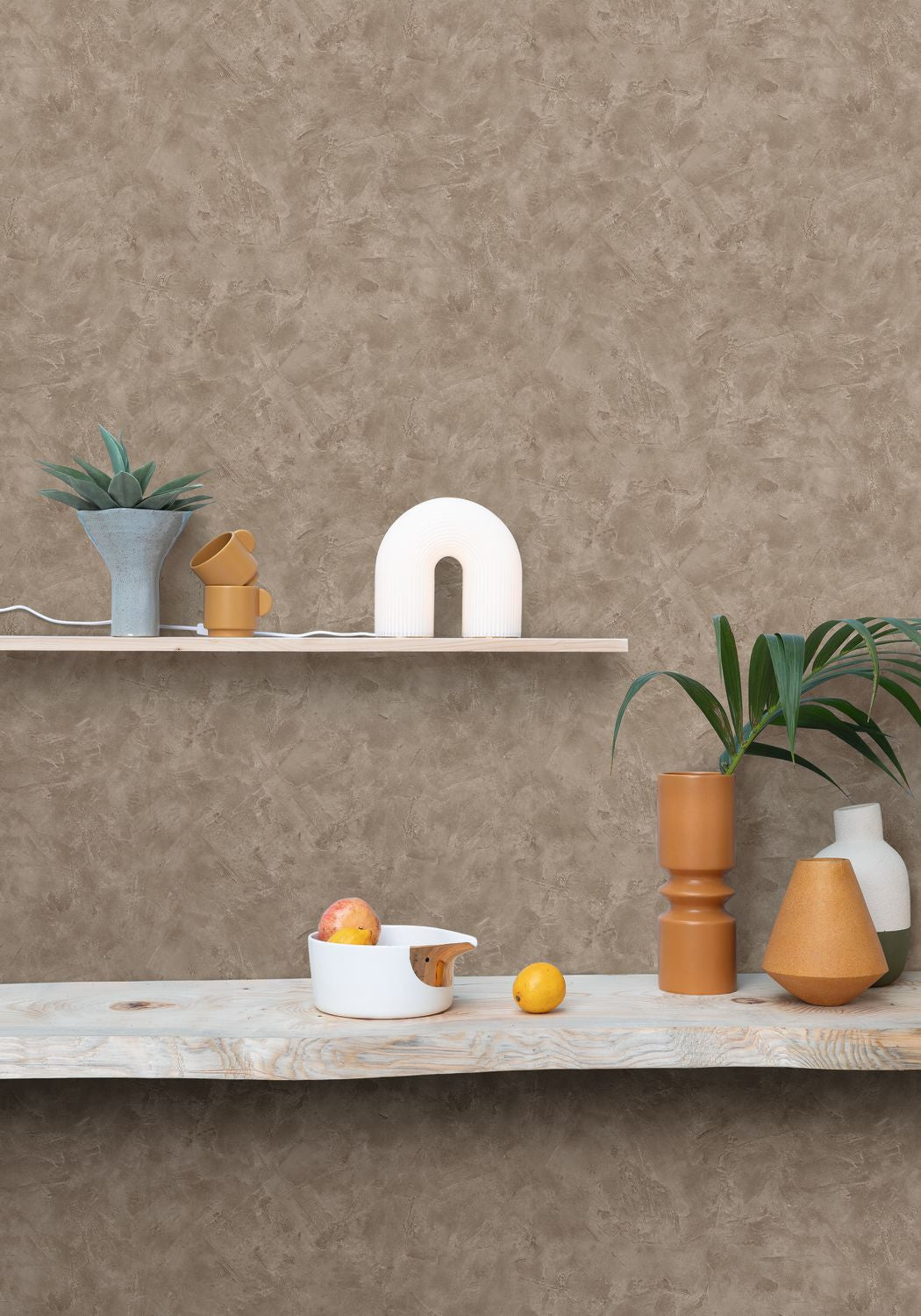 Patine Uni Wallpaper - Chataigne - Caselio - 100221874