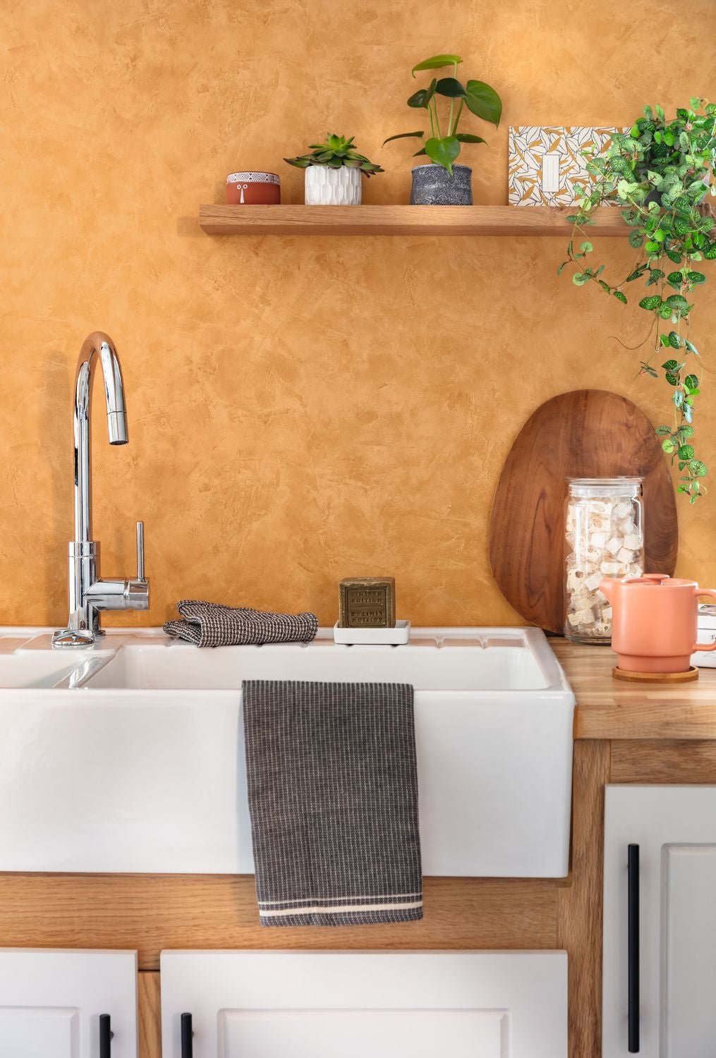 Patine Uni Wallpaper - Ambre - Caselio - 100222388