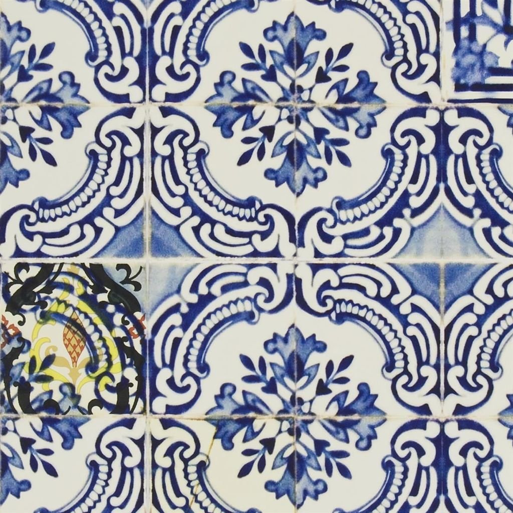 Patio Wallpaper - Cobalt - Christian Lacroix - PCL015/01 - Premier Wallcovering