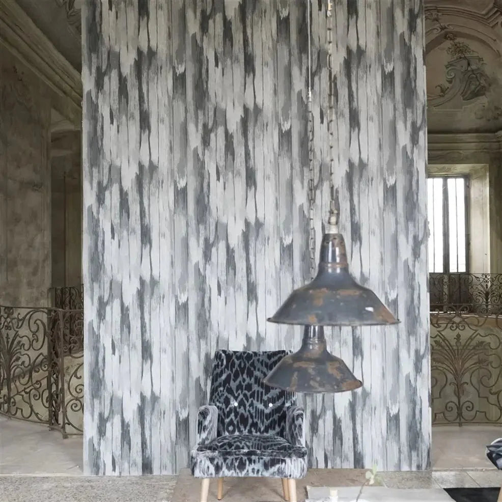 Patola Wallpaper - Graphite - PDG645/03 - Designers Guild