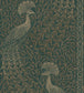 Pavo Parade Wallpaper - Metallic Gilver on Racing Car Green - 116/8031 - Cole & Son - Premier Wallcovering