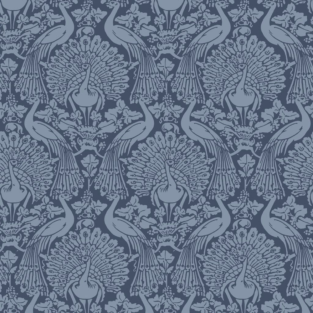Peacock Damask Wallpaper - Dusky Seaspray - Laura Ashley - 114910 - Premier Wallcovering