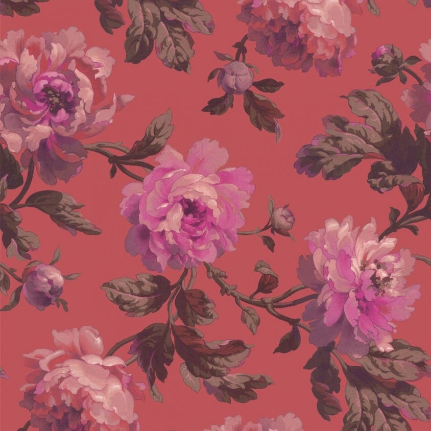 Peoneden Wallpaper - House of Hackney - 1 - WA - PEO - DI - RED - XXX - Premier Wallcovering