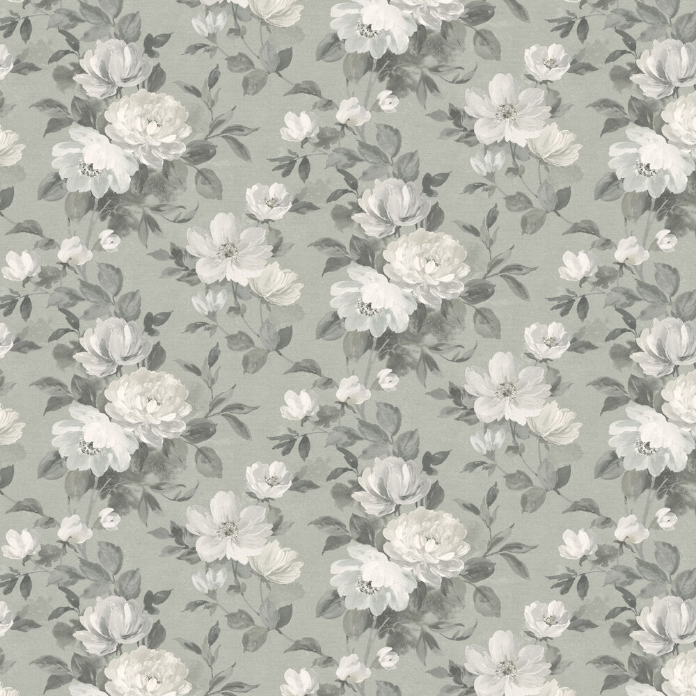 Peony Wallpaper - Grey - Boråstapeter - 7226 - Premier Wallcovering
