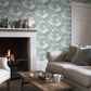 Peony Wallpaper - Blue - Boråstapeter - 7223 - Premier Wallcovering