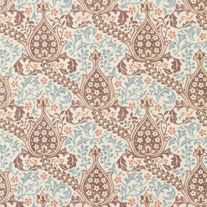 Persian Tulip Wallpaper - Umber/Mineral Blue - Morris & Co - 217598 - Premier Wallcovering