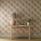 Persian Tulip Wallpaper - Umber/Mineral Blue - Morris & Co - 217598 - Premier Wallcovering