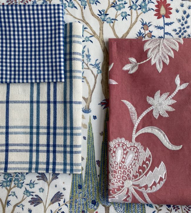 pf50508.1.0 - Purbeck Check Fabric - Blue - Baker Lifestyle