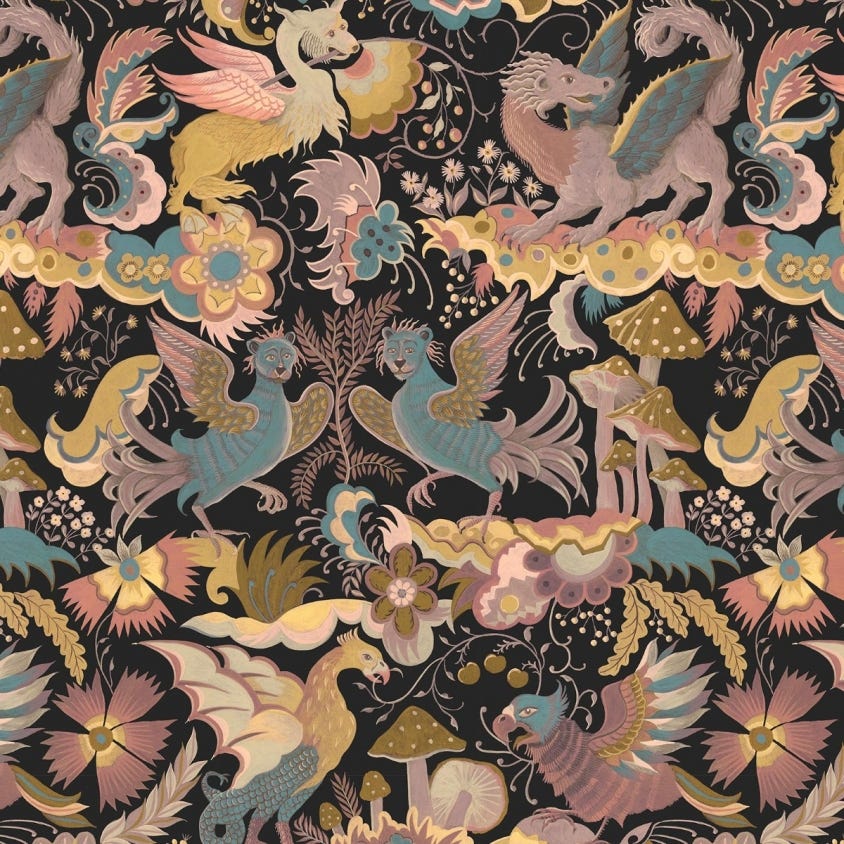 Phantasia Wallpaper - Noir - House of Hackney - 1-WA-PHA-DI-NOI-XXX