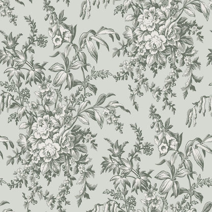Picardie Wallpaper - Sage - Laura Ashley - 114899 - Premier Wallcovering