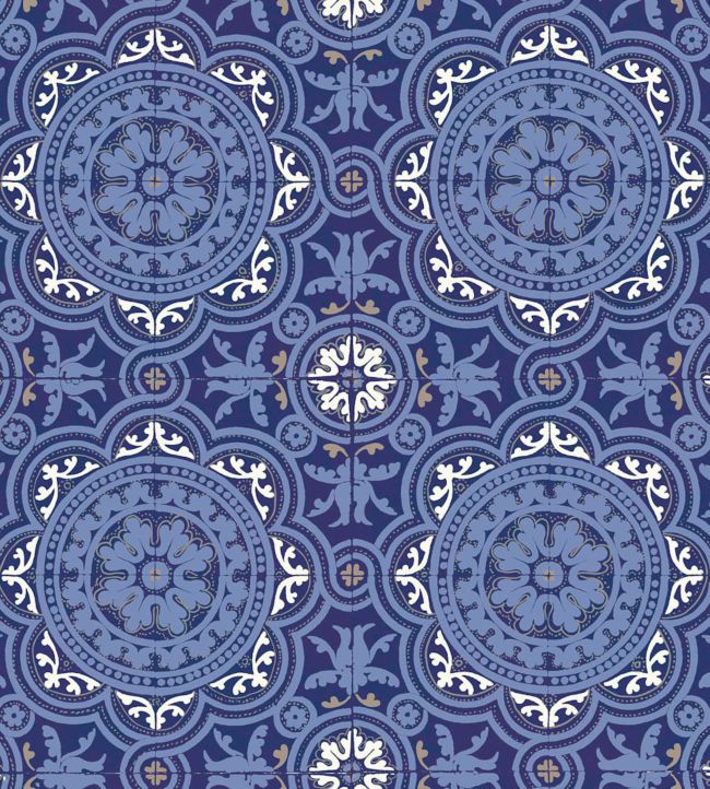 Piccadilly Wallpaper - Hyacinth Blue & Midnight - 94/8044 - Cole & Son - Premier Wallcovering