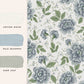 Pickworth Posy Wallpaper - Pale Seaspray Blue - Laura Ashley - 122747 - Premier Wallcovering